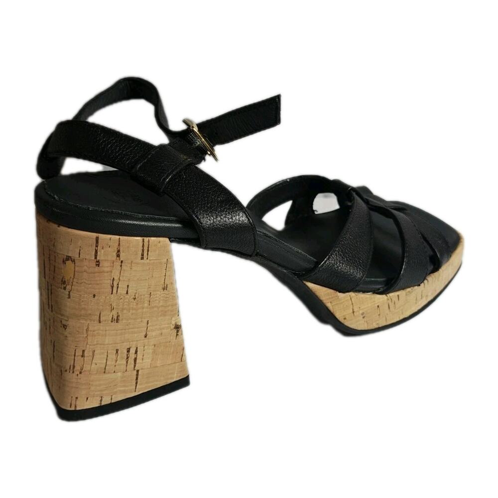 PAUL GREEN Women's US 8.5 UK 6 Tina Fisherman Cork Sandals 3.5" Heel New
